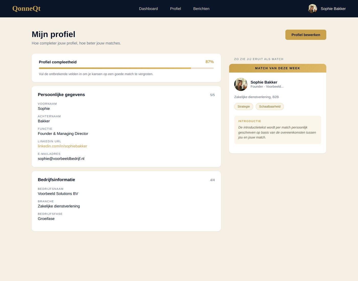 QonneQt profielpagina